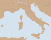 Map of Italy and Sicily